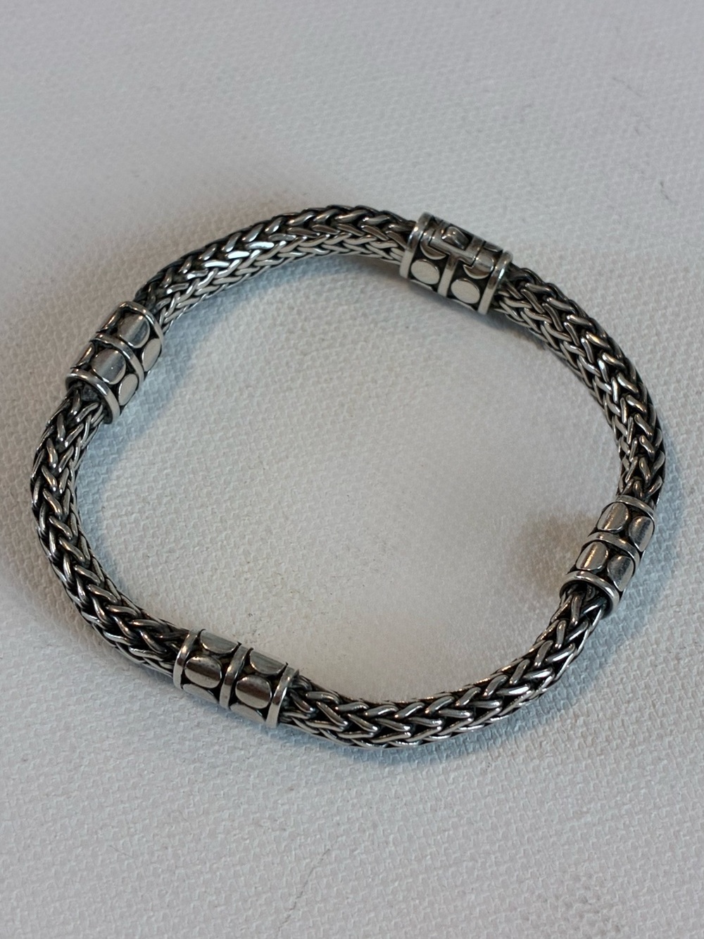 John Hardy Silver Dot Station Bracelet